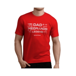 T-shirt czerwony QUATROS wzór 4 rozm. L